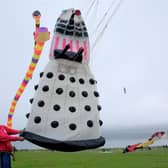 Ernie Williamson gets ready to launch his dalek