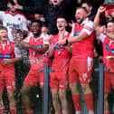 Scarborough Athletic celebrate winning promotion to the National League.
picture: Richard Ponter