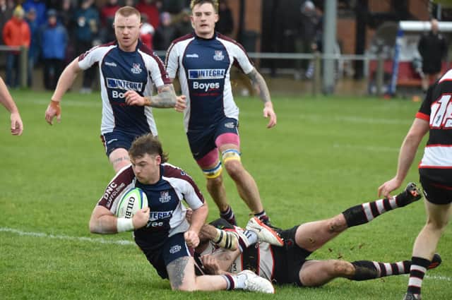 James Long in action during Scarborough RUFC's home loss against Malton & Norton PHOTO BY PAUL TAIT
