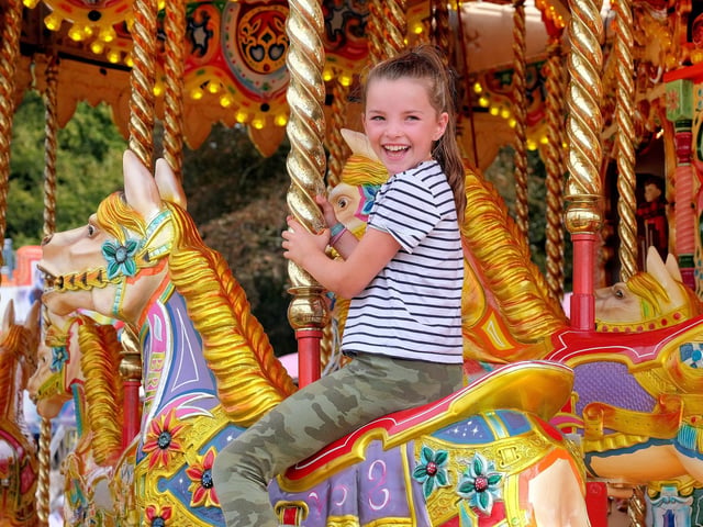 Enjoying the carousel