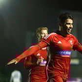 Finlay Barnes celebrates making it 2-0 to Boro in injury-time.