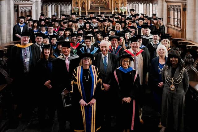 Students and dignitaries during the graduation ceremony at St Mary’s Church in Beverley.