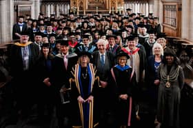 Students and dignitaries during the graduation ceremony at St Mary’s Church in Beverley.