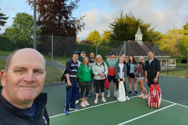 Scalby and Driffield mixed tennis teams earlier this season.