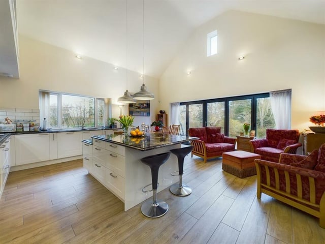The open plan living and dining kitchen.