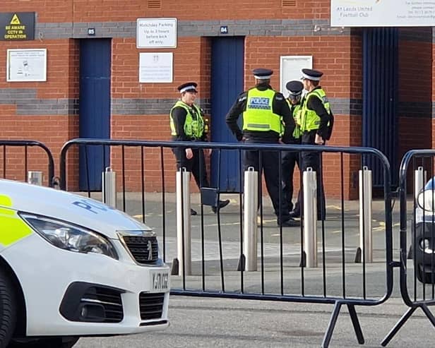 Police have been spotted outside of Elland Road
