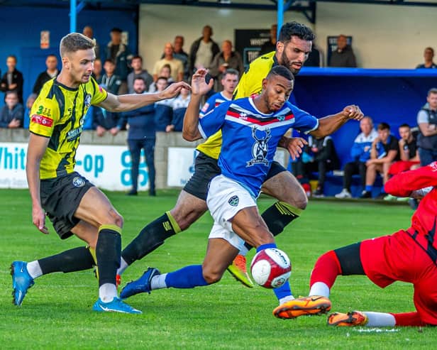 Junior Mondal scored the Blues' second goal.