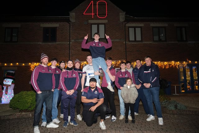 Scarborough RUFC switch on the 40 light to mark the Ruby Anniversary