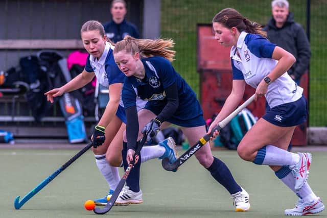 Whitby Hockey Club Ladies lost 2-1 at home to Newcastle University 6s. photo by Brian Murfield.