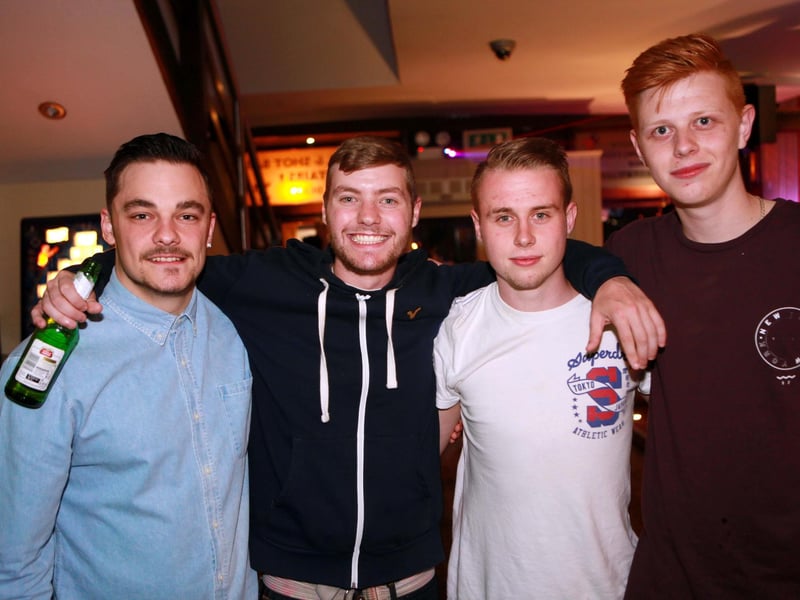 Sando, Drakey, Kane and Dan in Bar 2B