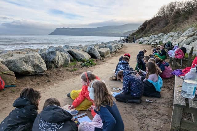 Fylingdales C of E Primary School in Whitby launched their Beach School initiative in November.