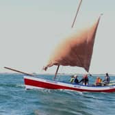 Boats called 'Gratitude' and 'Three Brothers' contended with the poor sea conditions at the festival.
