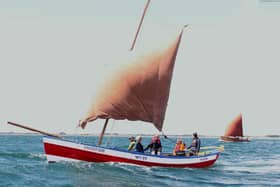 Boats called 'Gratitude' and 'Three Brothers' contended with the poor sea conditions at the festival.