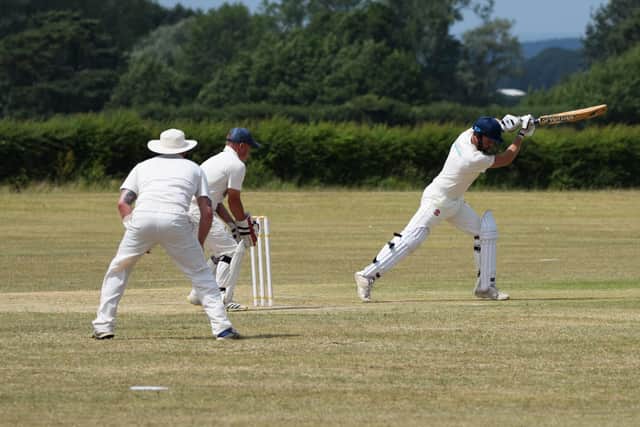 Sherburn opener Ash Oldroyd made a defiant 38 from 67 balls. Photo by Simon Dobson