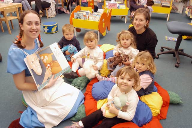 Youngsters enjoy a teddy bears picnic at Bridlington North Library in 2003.