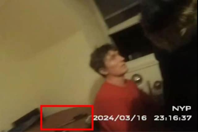 Winton was discovered inside the victim’s flat with a large kitchen knife beside him