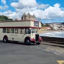 The vintage Viscount Travel bus.