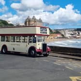The vintage Viscount Travel bus.