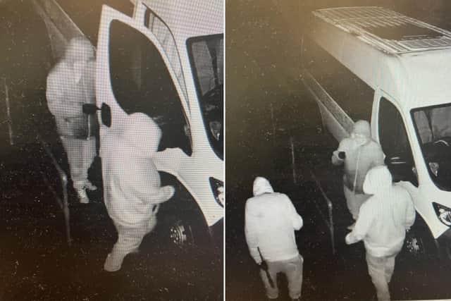 North Yorkshire Police have released CCTV stills of four hooded suspects. (Photo: North Yorkshire Police)