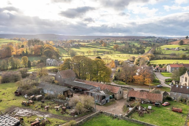 Stainton Hall Farmhouse and development site is on the market for a guide price of £900,000.