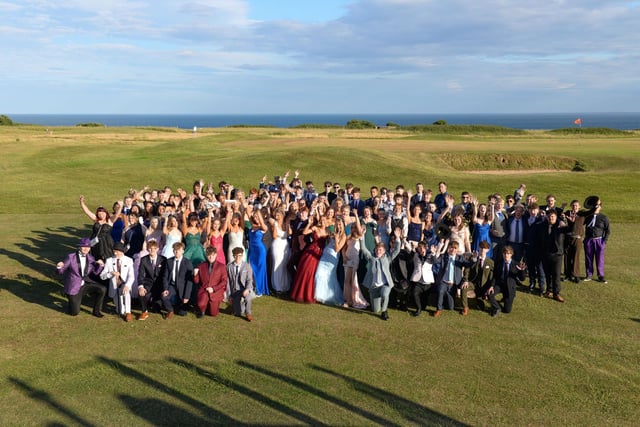 The whole cohort together in celebration!