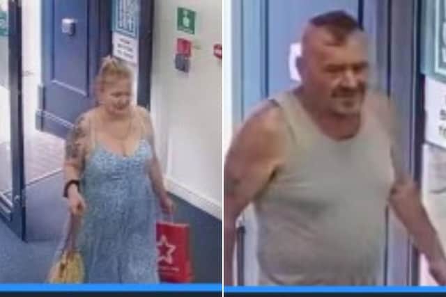 North Yorkshire Police would like to speak to the man and woman pictured in these CCTV images following an incident of fraud in Whitby.