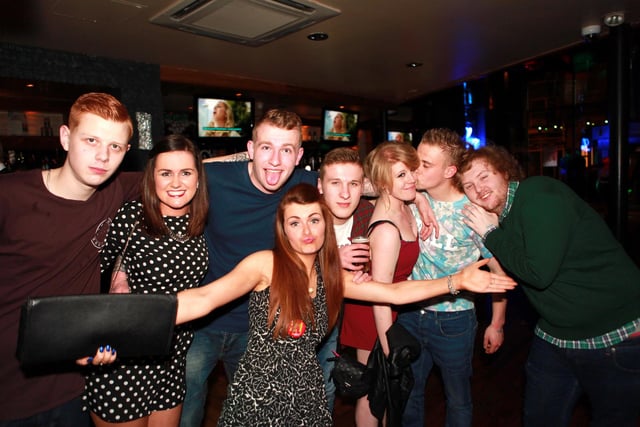 Dan, Lauren, Jack, Meg, Ryan, Louise, Sean and Steve celebrating Meg's 21st Birthday .
