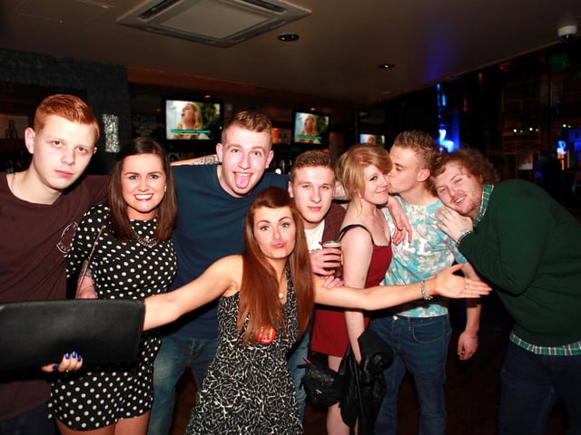 Dan, Lauren, Jack, Meg, Ryan, Louise, Sean and Steve celebrating Meg's 21st Birthday .