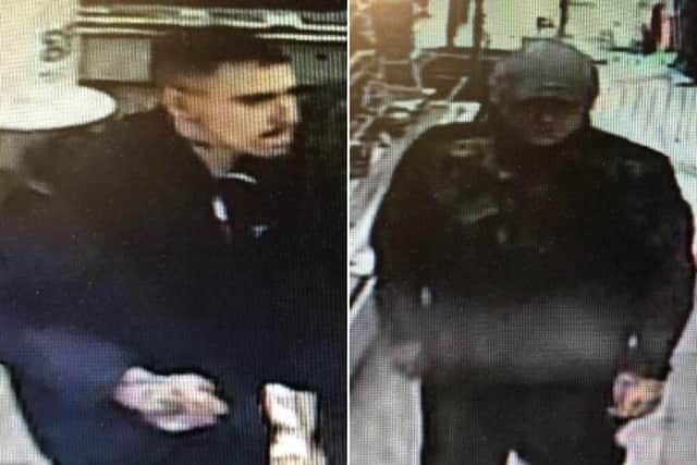 CCTV images after alcohol stolen from Castleton Co-op.