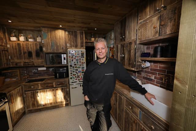 Scarborough joiner Martin Pepworth has created his own bespoke kitchen out of reclaimed wood for free