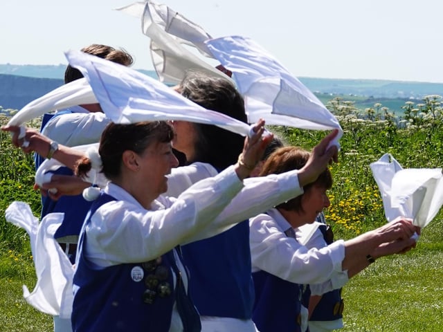 Yorkshire Coast Morris Dancers perform at the Big Day Out at Scarborough Castle