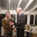 Liam Mellor picks up the Hackness & Scarboro Singles Trophy