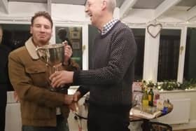 Liam Mellor picks up the Hackness & Scarboro Singles Trophy