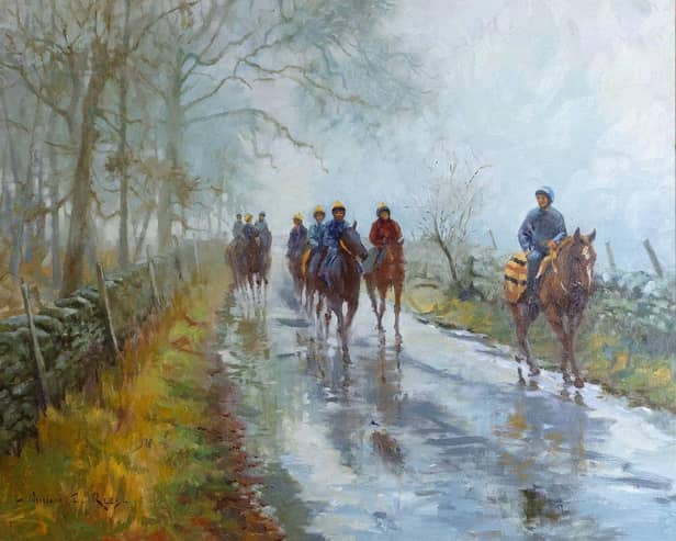 Star of the Show? Riding out at Middleham  on a Winter's Morning