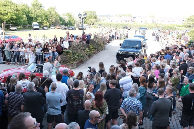 A big crowd to welcome the prom guests. picture: Richard Ponter
