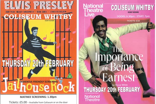 Whitby Coliseum is screening Jailhouse Rock and the Importance of Being Earnest.