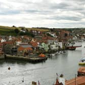 View looking over Whitby harbour