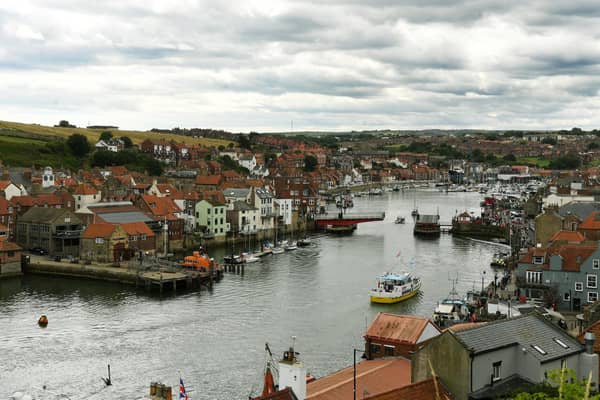 View looking over Whitby harbour