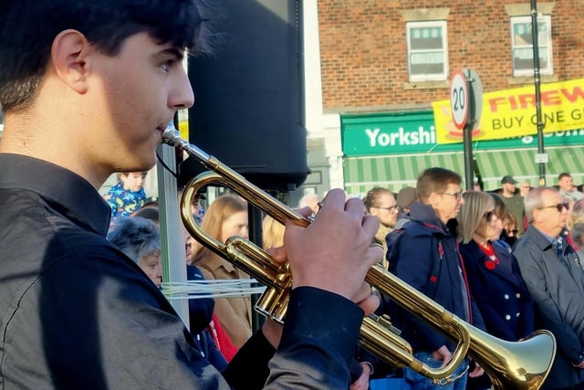 The bugler plays