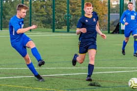 Jos Storr scored all four goals in Whitby Fishermen's Society's win