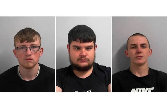 Ethan Smith, 18, Jakub Slodkowski, 22 and and Alfie Lyon, 19