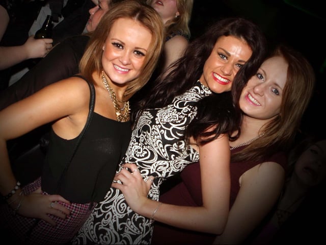 Amy, Beth and Tanya in the George.