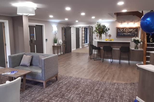 Reception area at The Mayfield in Whitby.