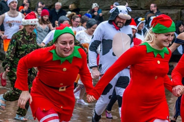 Whitby Lion's Boxing Day Dip is back for 2022! The registration tent opens at 10 AM, followed by fancy dress judging and finally everyone who has the nerve runs into the freezing North Sea to raise money.