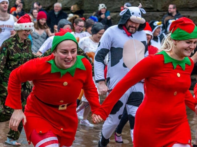 Whitby Lion's Boxing Day Dip is back for 2022! The registration tent opens at 10 AM, followed by fancy dress judging and finally everyone who has the nerve runs into the freezing North Sea to raise money.