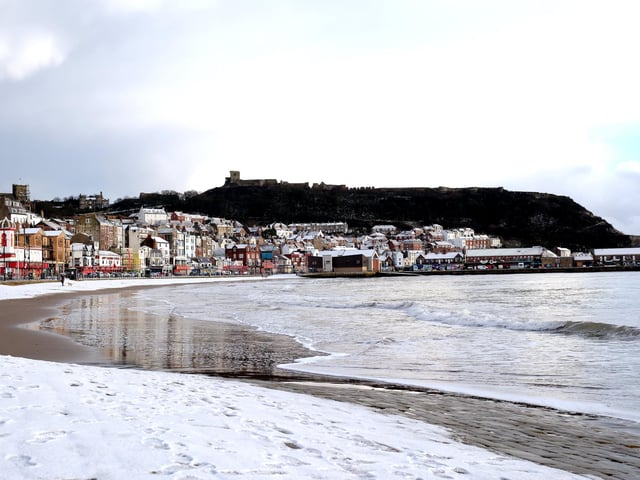 Snow on the beach.