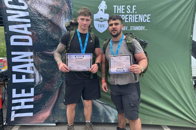 Boxers James Precious and Zac Stabler raised £1,650 for Bridlington CYP after completing the UK Special Forces challenge