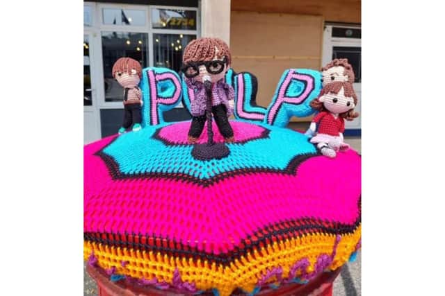 The Pulp knitted tribute has caused a stir on social media, even getting comments from the band's official instagram.