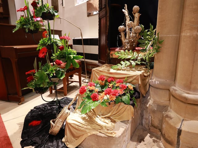 Stunning displays decorated the church