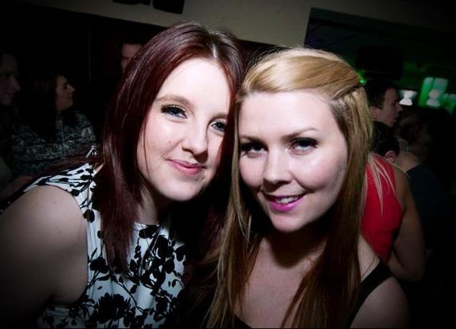 Kayleigh and Rachel having fun in the George.